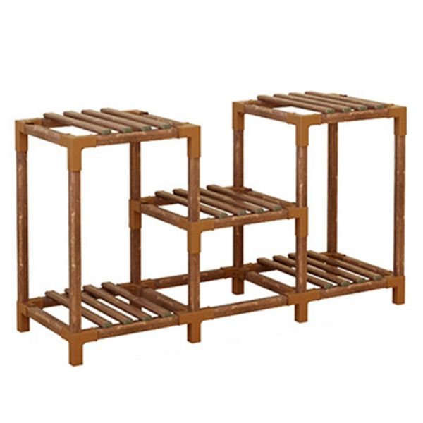 Garden Home Decor Bamboo Pot Plant Display Stand Summer (25x82x115cm)