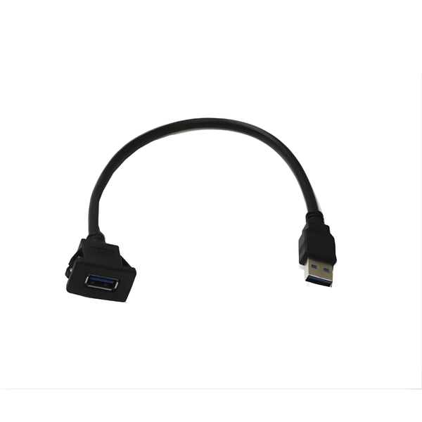 XY-USB3APSF-2/30 USB3.0 Type A Panel Female Receptacle Cordset, 30cm Lead