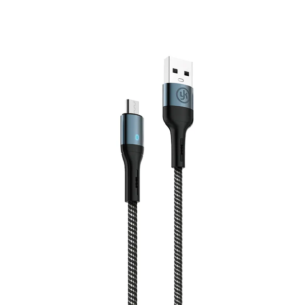 Braided Automatic Power Failure Micro LED 5A Charging Cable