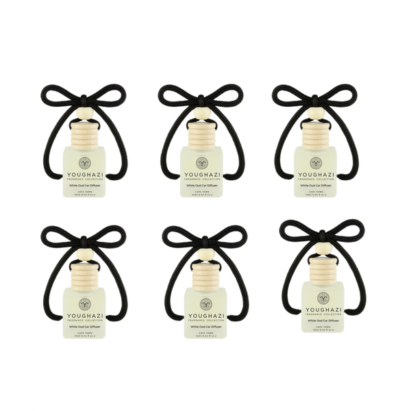 Youghazi Fragrance White Oud Car Diffuser 6x 10ml