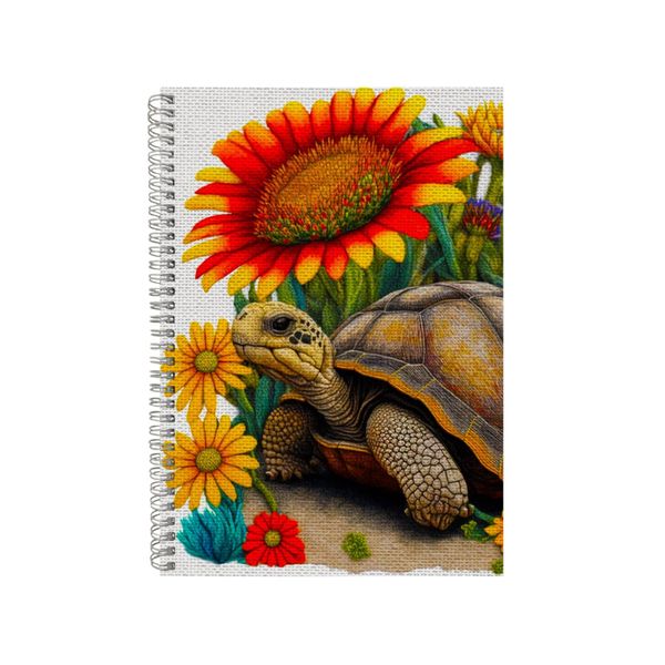 Embroidered GALAPAGOS TORTOISE Notebook Animal Gift Idea Notepad Pad 100