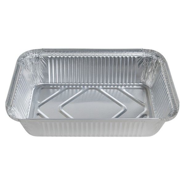 50 Piece - Aluminum Foil Disposable Food Box - Silver