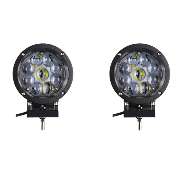 2Pcs 45W 4D Round LED Work Spotlight