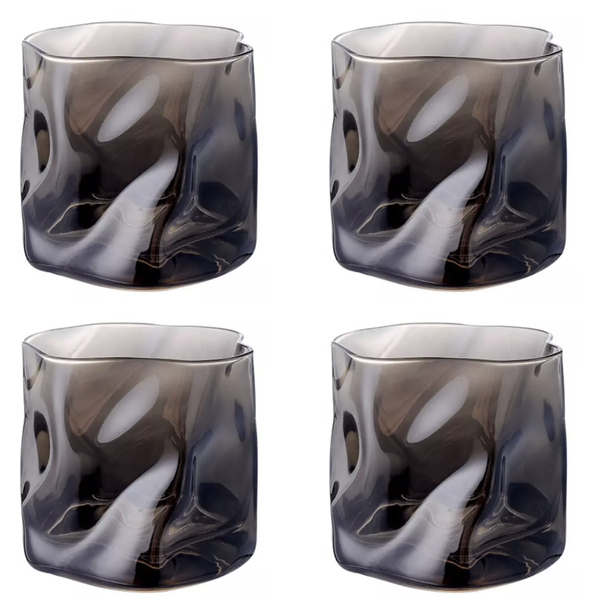 Dream World Set of 4 Crystal Old Fashioned Drinking Glasses