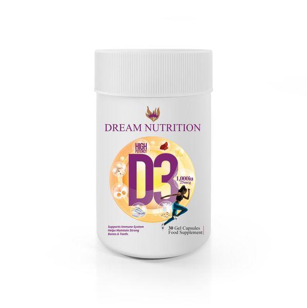 Dream Nutrition Vit D3 1000iu 30 Capsules