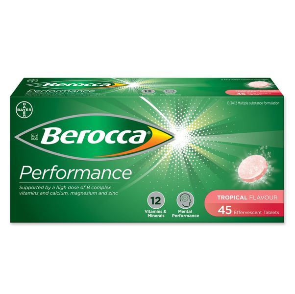 Berocca Performance Tropical Effervescent - 45 Tablets