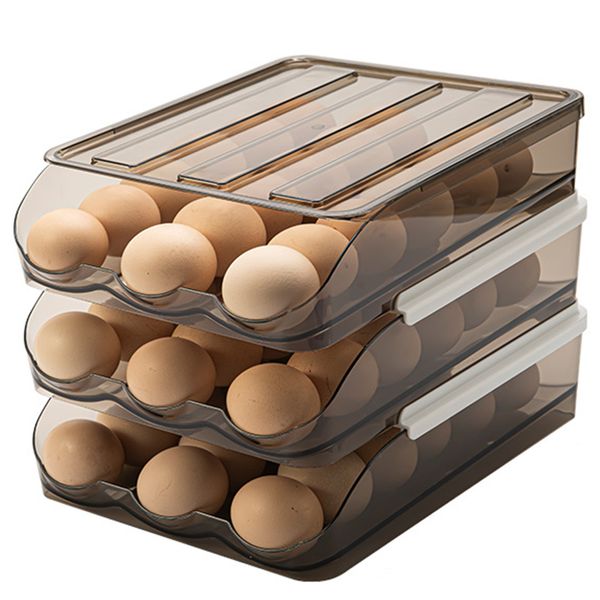 3 Layer Egg Container for Refrigerator Egg Holder Egg Fresh Storage Box