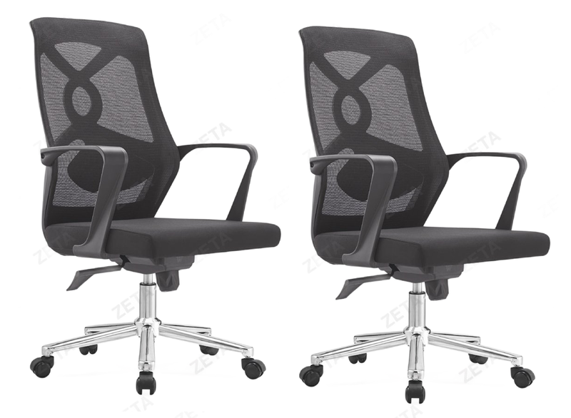 Office Chairs - Mesh Swivel - 2 Pack - Black Colour