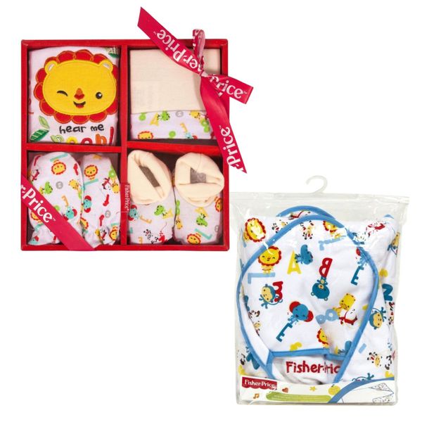 Fisher Price 4pc Gift Set and Hooded Towel