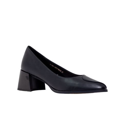 LamaraParis Martha Comfy Block Heel Court Shoes Black Shop