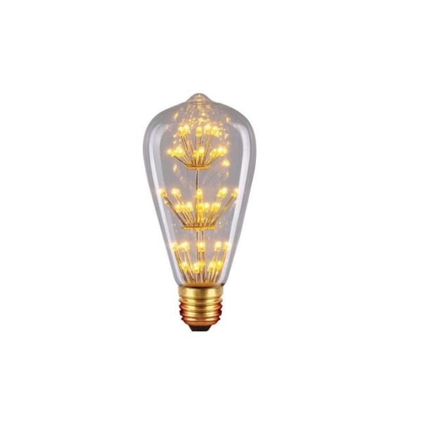 Pack Of 6 3W St64 Scattered Led Lamp E27 Warm White 230Vac