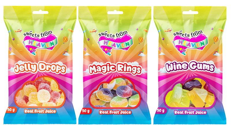 12Pk | Sweets from Heaven | Jelly, Magic, Gums | Sweets &amp; Chocolates | 50g