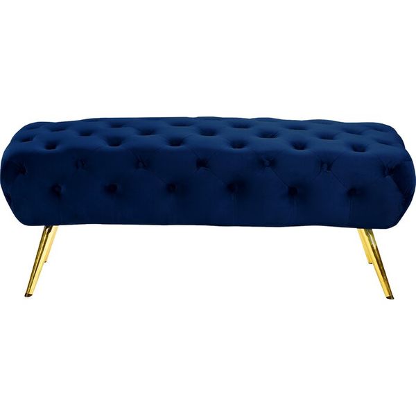 Bowdoin Upholstered Bench in Pink Velvet