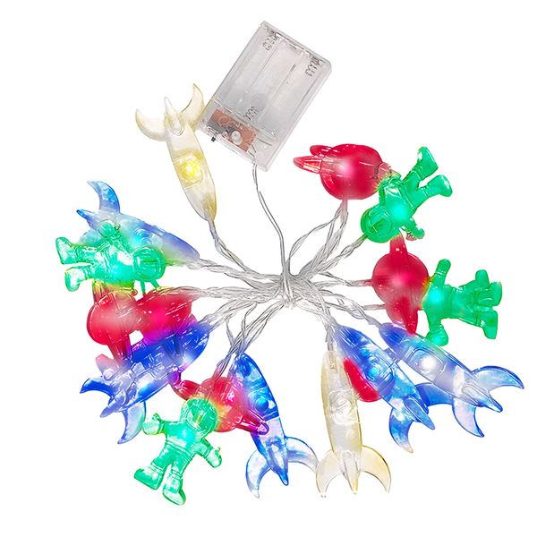 3 Meter 20 LED Fairy Lights with 3D Rocket Planet Astronaut -Colorful light