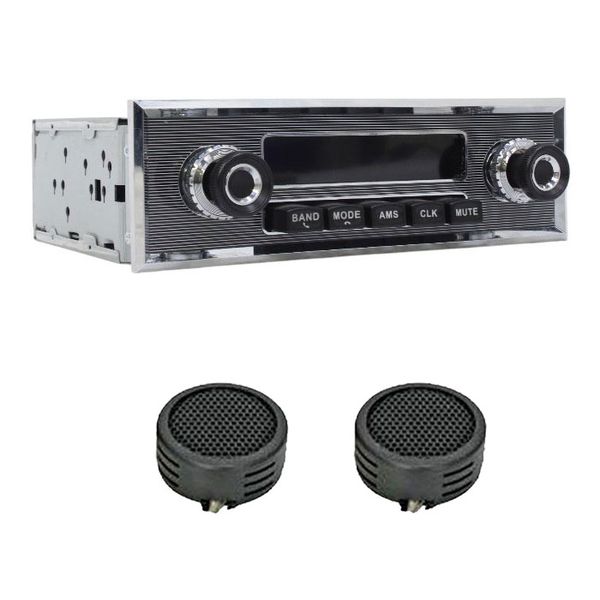 Classic Vintage Retro Design Old School Car Media Player &amp; Evo Tweeters