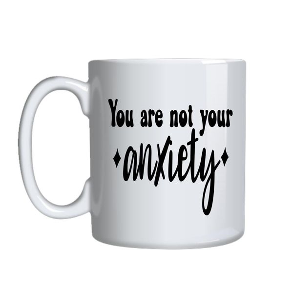 Not Anxiety Coffee Mugs Trendy Motivational Graphic Cup Design Present 042