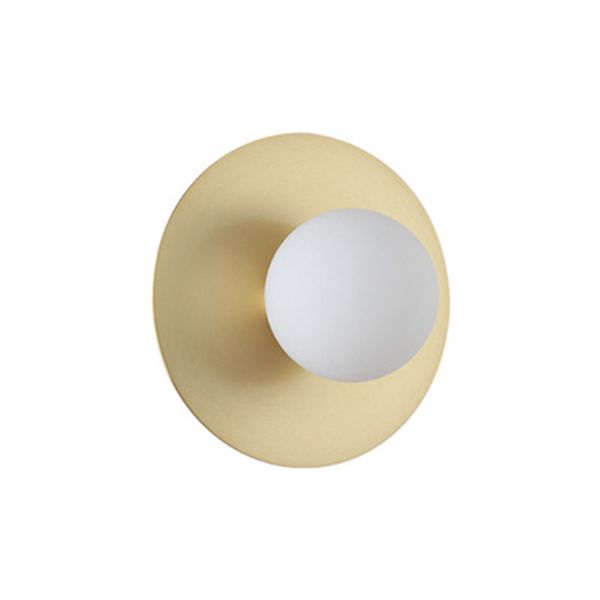 5W Copper Glass Ball Kinkiet Salon Bedroom Decorative Night Lamp (White Lig