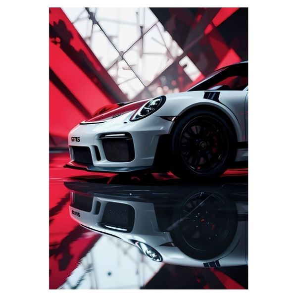 White Porsche Gts - A1 Poster