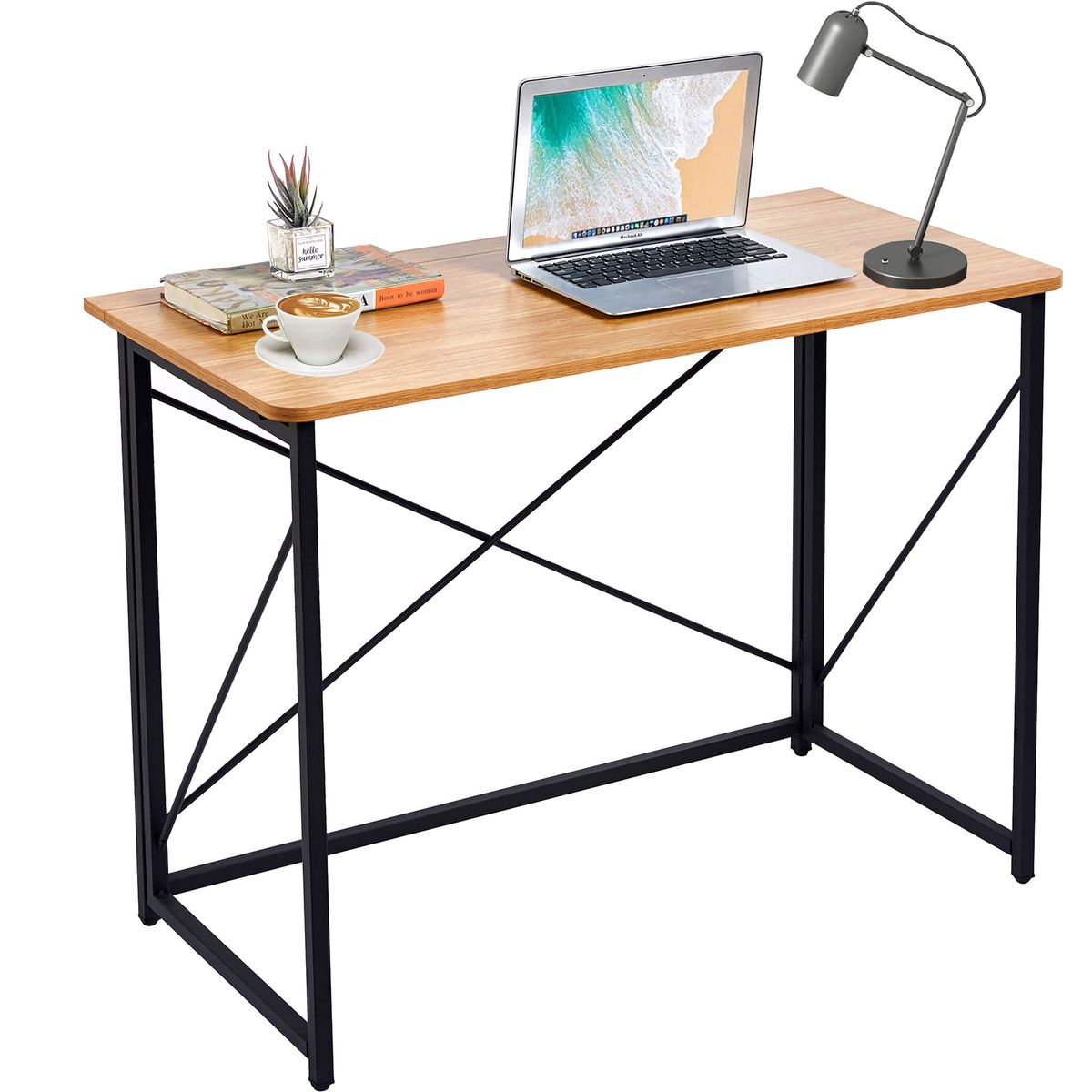 Work Study Desk Folding Table No Assembly Home Office Computer Desk