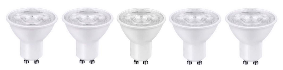 Pack of 5- Nature White 5W GU10 LED Bulb