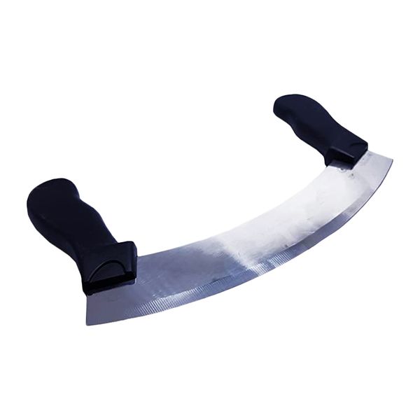 Half Moon Kitchen Utensil Knife/Cutter for Pizza, Garlic, and Herbs