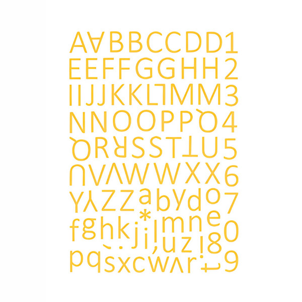 A4 Waterproof Alphabet &amp; Number Vinyl Sticker Sheet