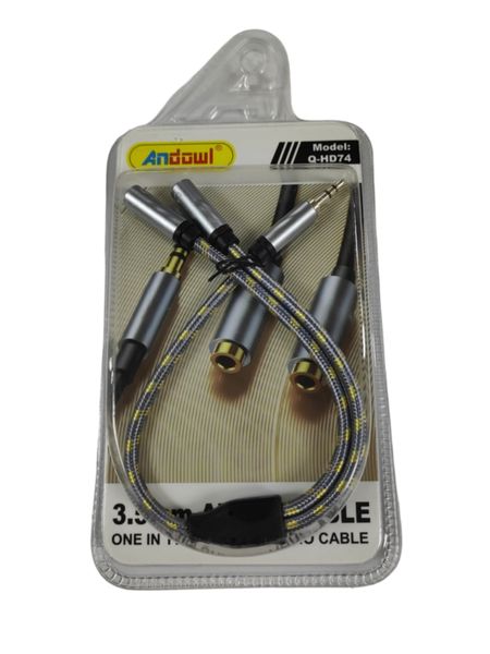 3.5mm Audio Cable One in Two Shared Audio Cable Q-Hd74