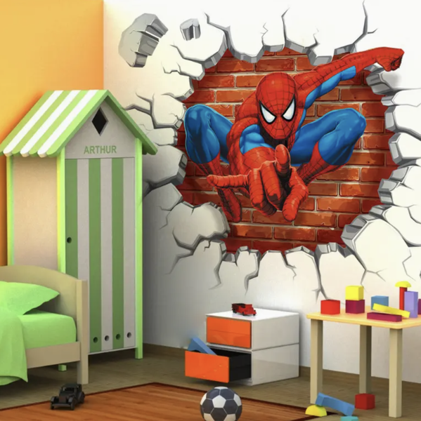 Spiderman Wall Sticker / Art / Paper Mural - Self Adhesive