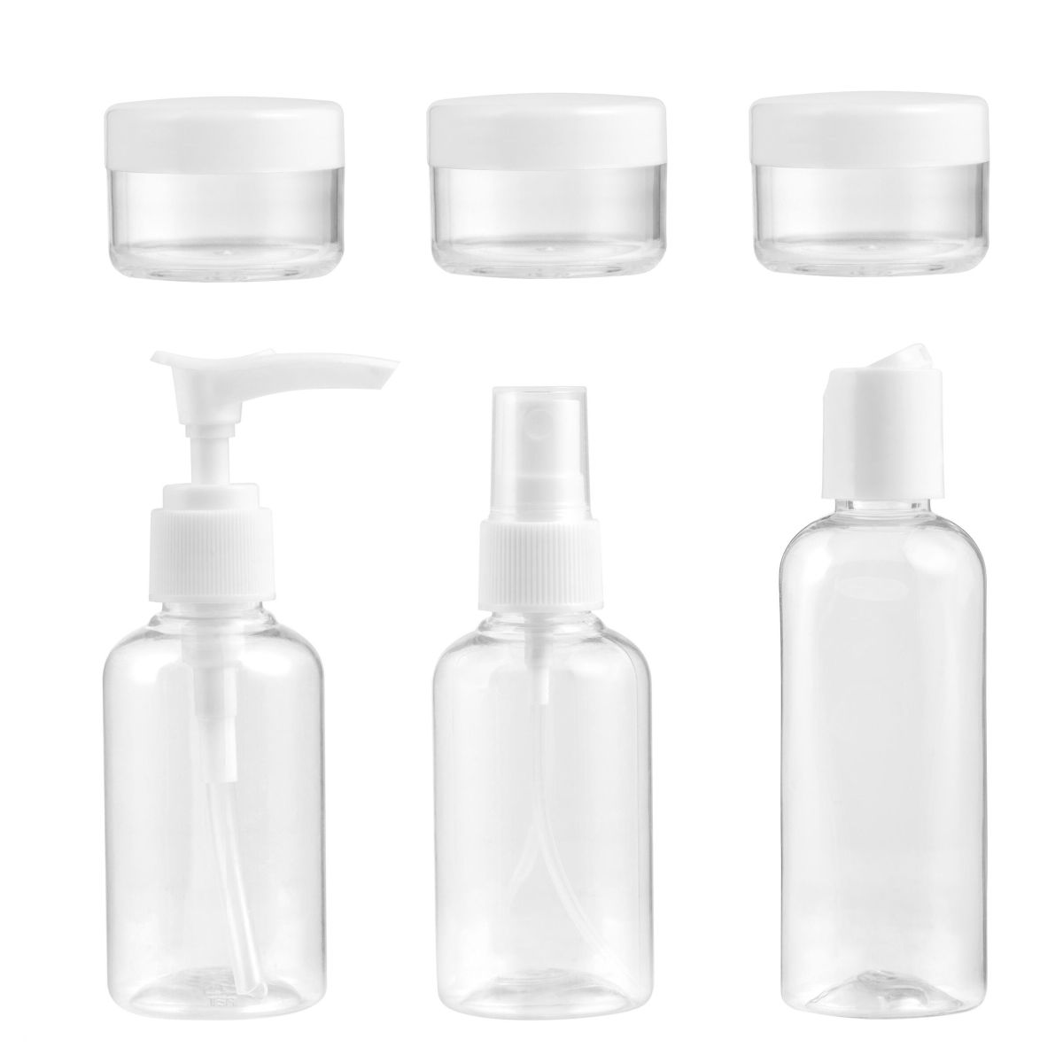 Wonder Towel Luxury 6 PCS Clear Plastic Reusable Eco Friendly travel set