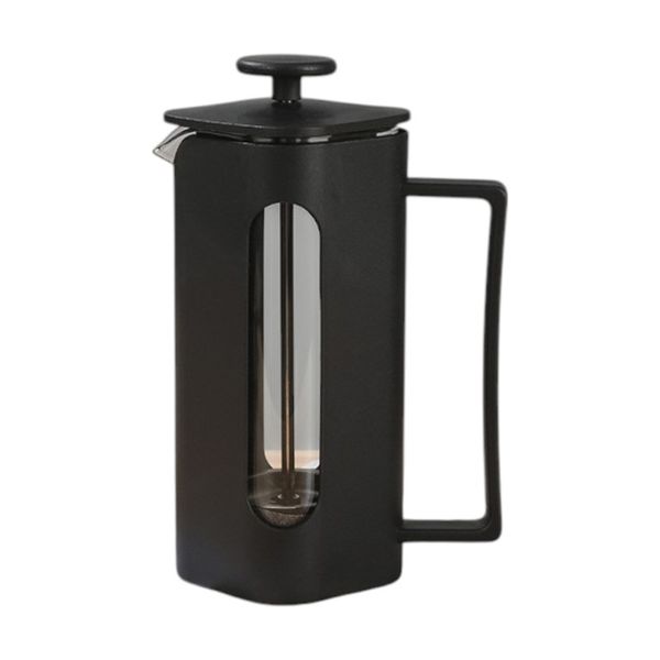 Modern Borosilicate Glass French Press Coffee Kettle - 350ML - Black