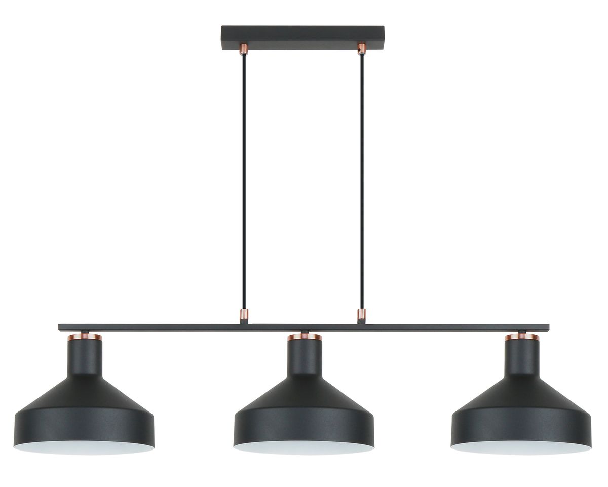 Bright Star Lighting 3-Light Pendant in Sand Black or Sand White Finish
