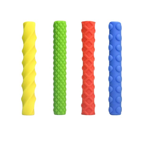 4 Pack Sensory Pencil Grips for Kids, Quiet Classroom Fidget Toys