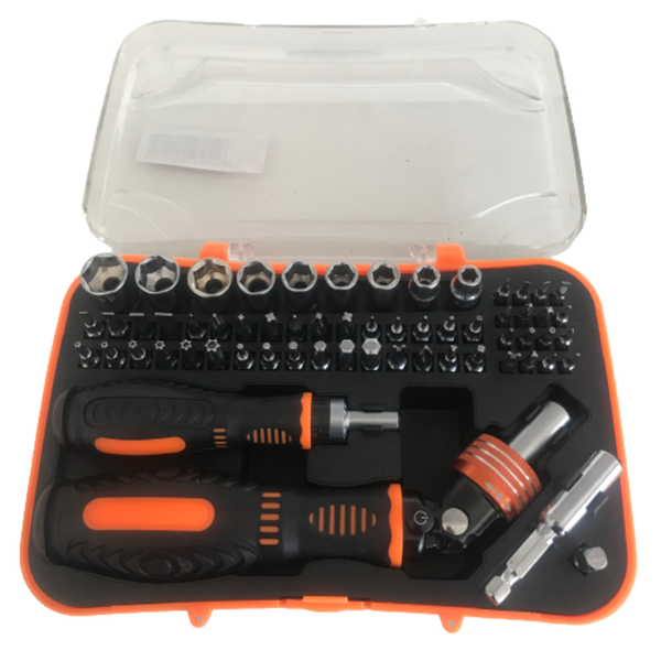 61pcs Multifunction Screwdriver Set With Magnetic Bit Head Ratchet