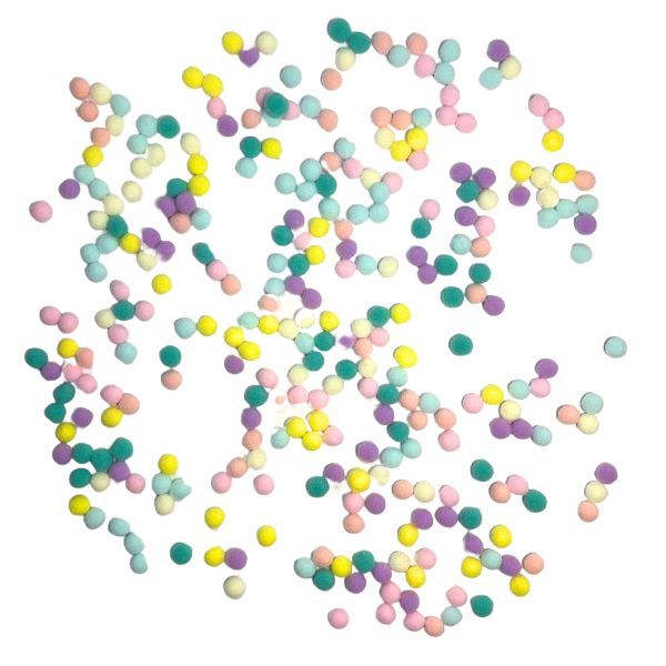 Pastel Coloured Felt Pom Poms