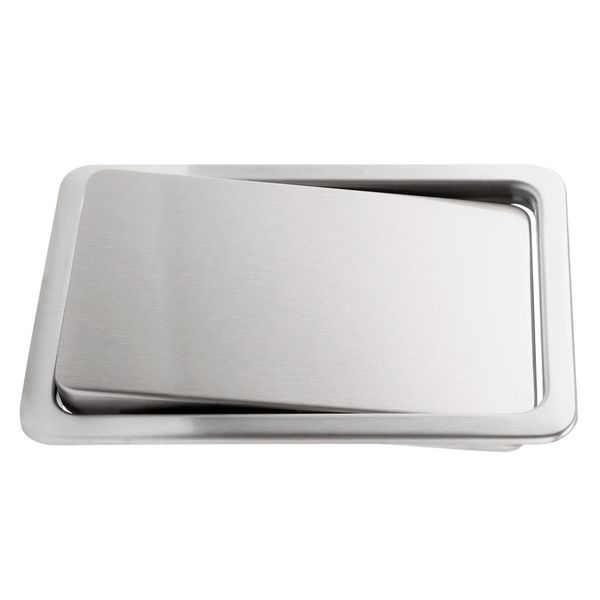 Flap Lid Trash Bin Cover Flush Built-in for Kitchen Counter Top A