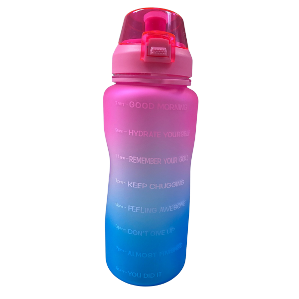 2.2 Litre Motivational Bottle Pink to Blue Gradient