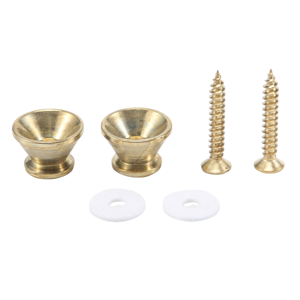 2 x Electric Acoustic Guitar Bass Strap Screw Pegs Color: Gold