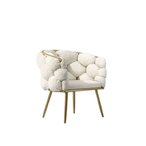 SoftNest Accent Chair - Plush Upholstered Seat