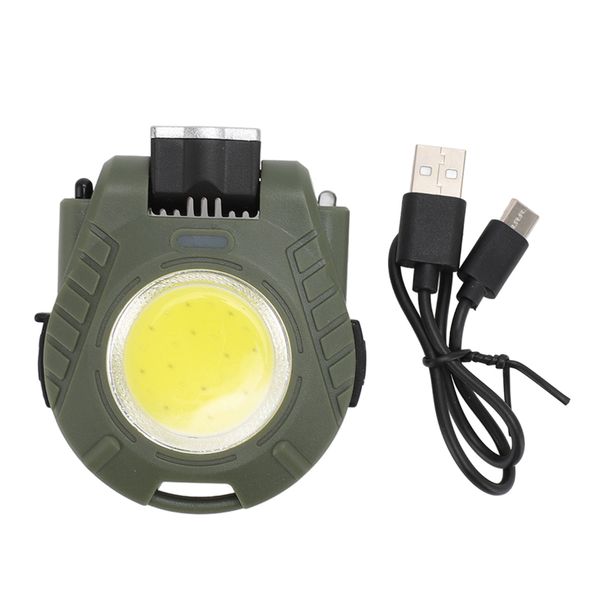 Magnetic COB Flashlight 500LM Green Keychain