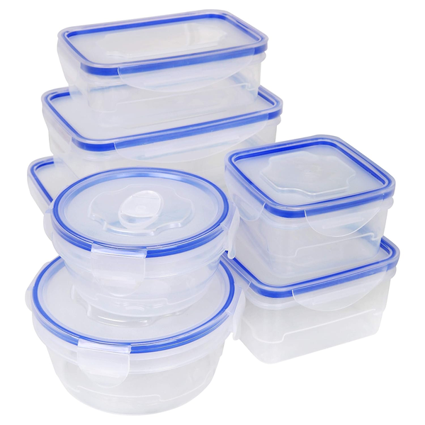 Food Storage Container Set with Airtight, Clip-Lock Lids