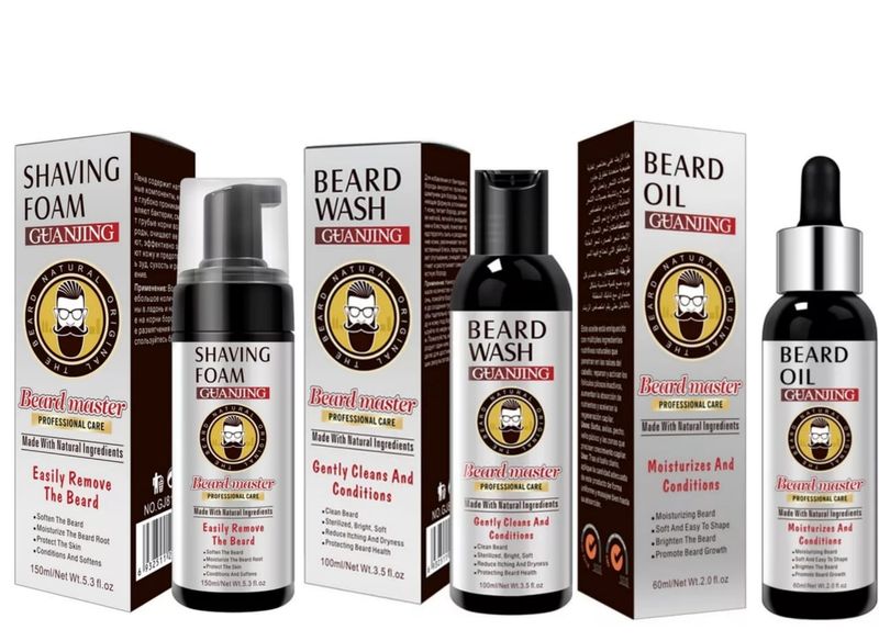 Lilhe Beard &amp; After Shaving Men Kit- Beard Oil &amp; Wash &amp;After Shaving Foam