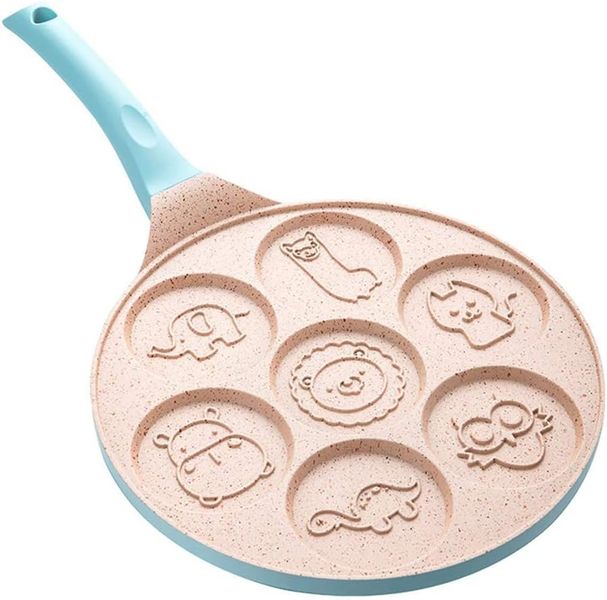 7 Hole Animal Non Stick Pan for Waffles or Pancakes