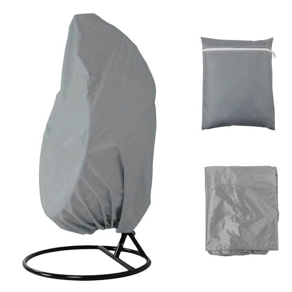 Outdoor Hanging Seat Swing Cover 210D Gray 190x115cm