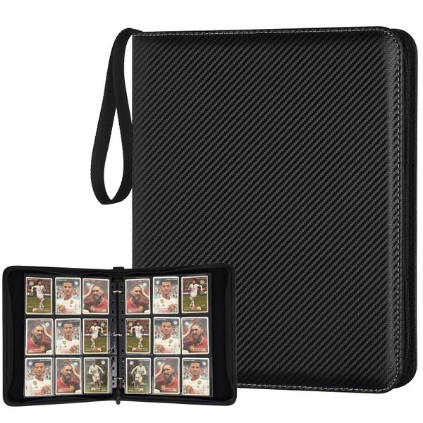 720 Capacity Zippered Trading Card Binder, 9-Pocket Waterproof Album