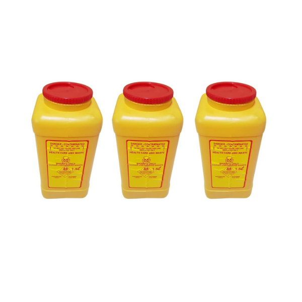 Medical Sharps Container - 1.5Litre (Pack of 3)