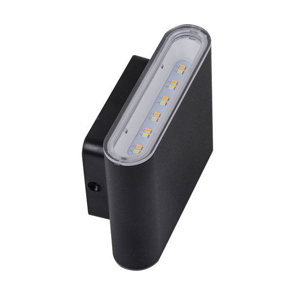 ACDC - 230v 2x6w Led Cct(3000,4200,6000k) Black Alum. Up/down Ip65