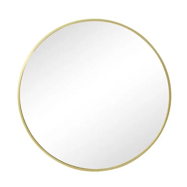 Mirror, Round, Gold Frame, 600mm