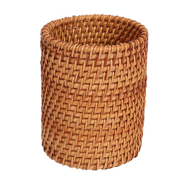 Rattan Chopsticks Tube Bucket Dinner Knives Forks Organizer A