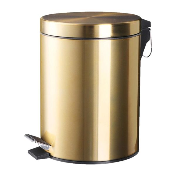 Retti Matt Finish 3L Pedal Bin Gold