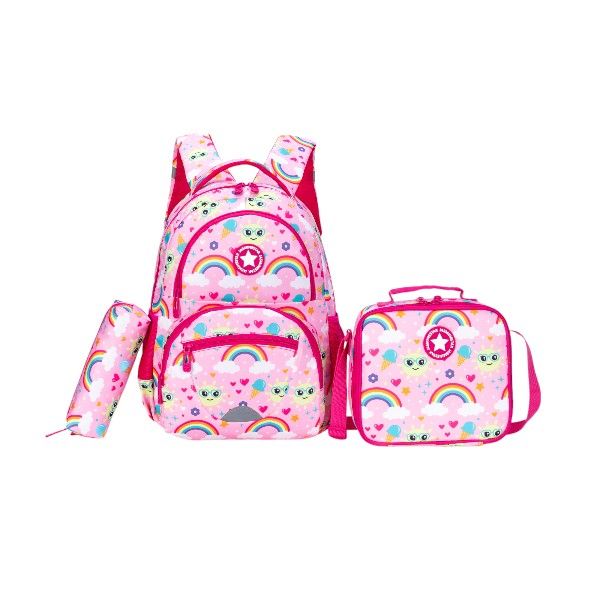 3 Piece Jasminestar School Backpack with Pencil Case &amp; Lunch Bag
